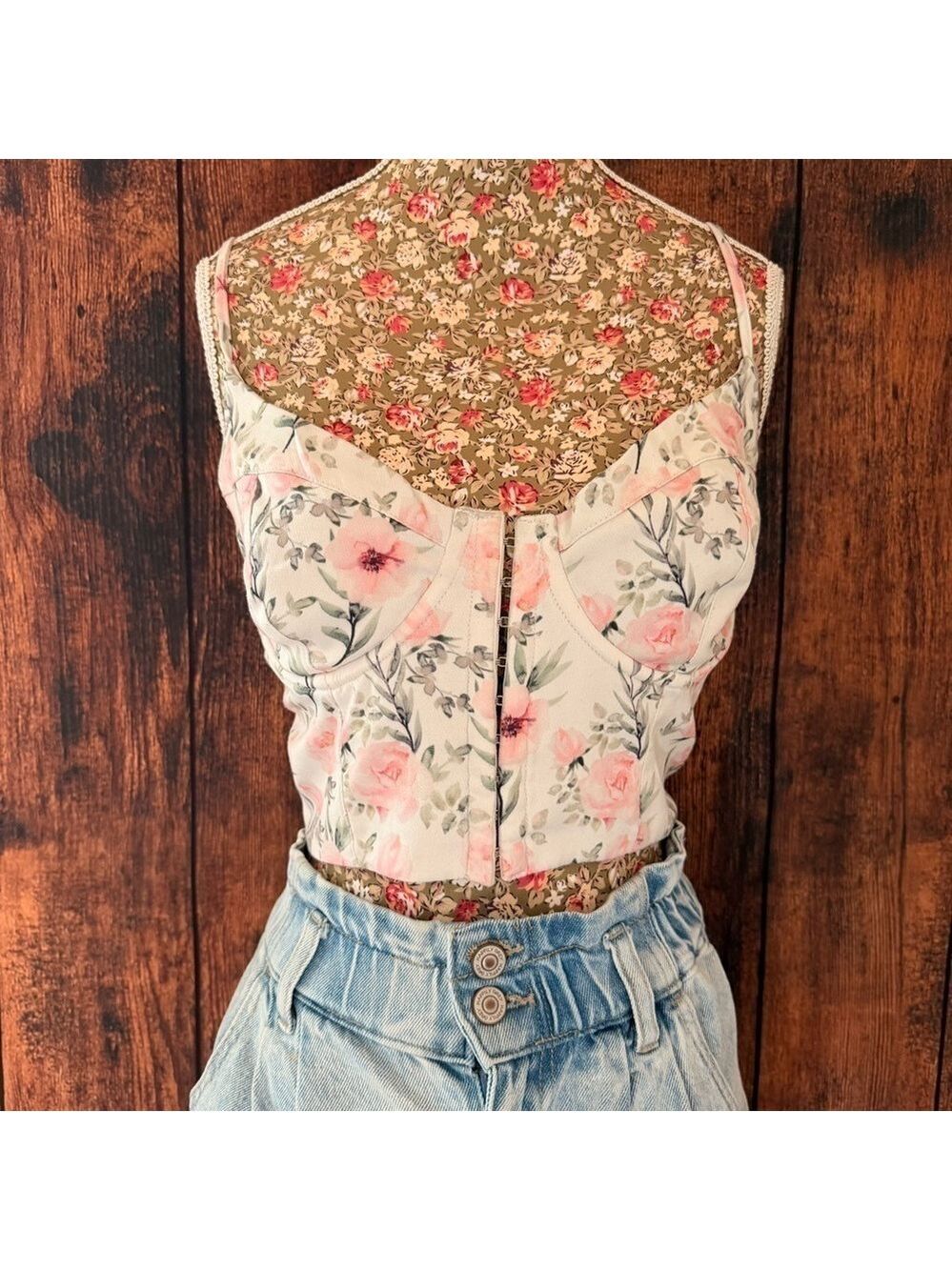 Bundle Happily Gray Denim shorts + Windsor Crop Top- Price Firm - Picture 2 of 9